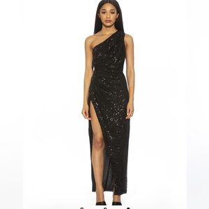 Alexia Admor Sequin Black Gown